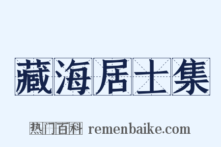 藏海居士集是什么意思的图片